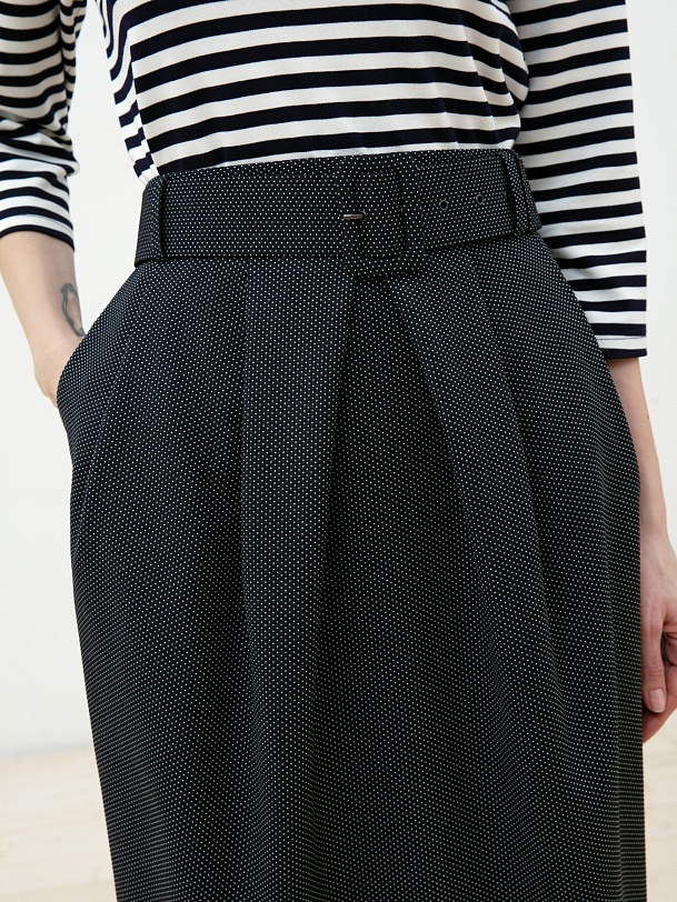 Юбка миди с поясом