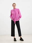 Розовая свободная блузка из шифона POMPA арт.3146653up0715