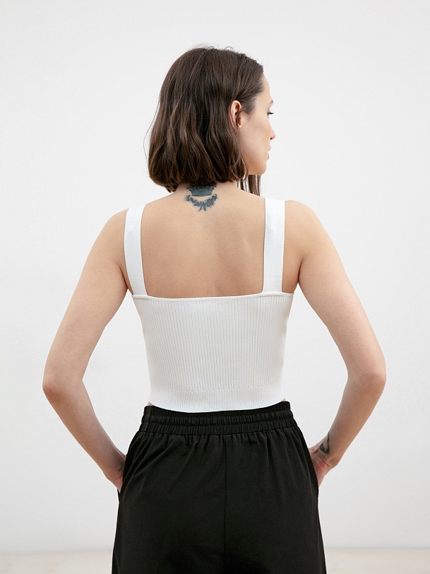 Кроп-топ белый