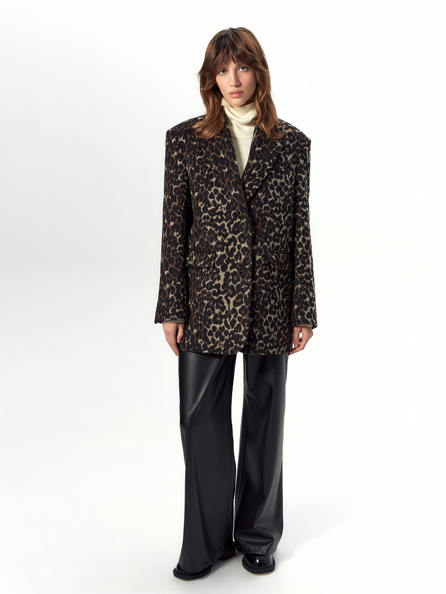 Пальто-жакет из шерсти с мембраной