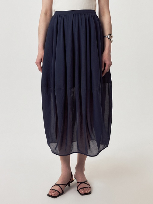 Юбка-баллон из тонкого 100% хлопка