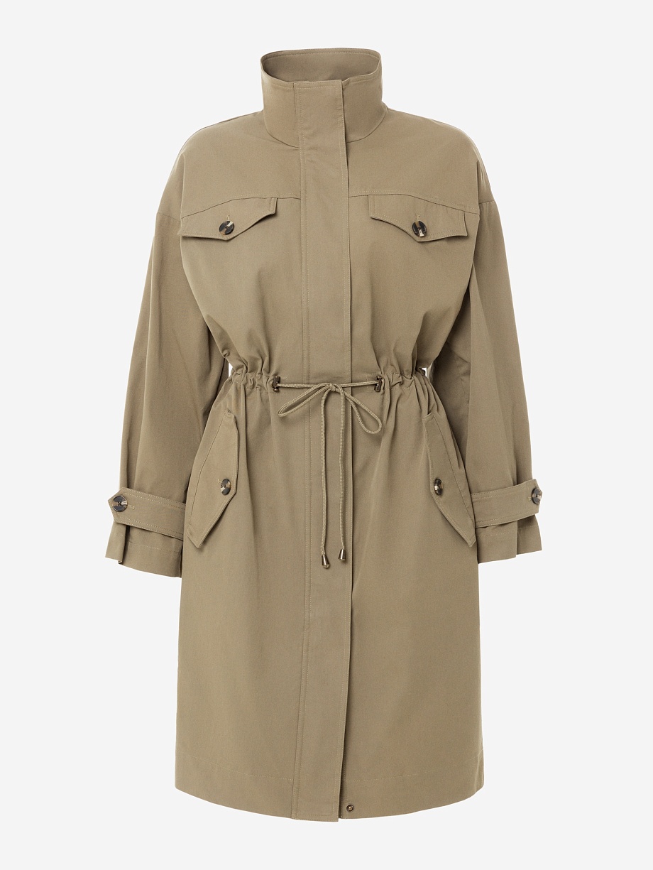 Непромокаемый свободный хлопковый плащ-парка