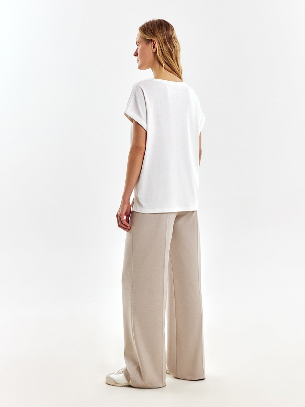 Свободная футболка из мерсеризированного хлопка