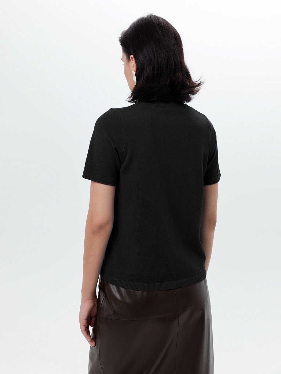 Вязаный джемпер с коротким рукавом