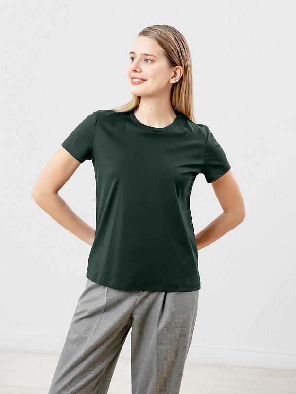 Футболка цвета хаки из 100% хлопка