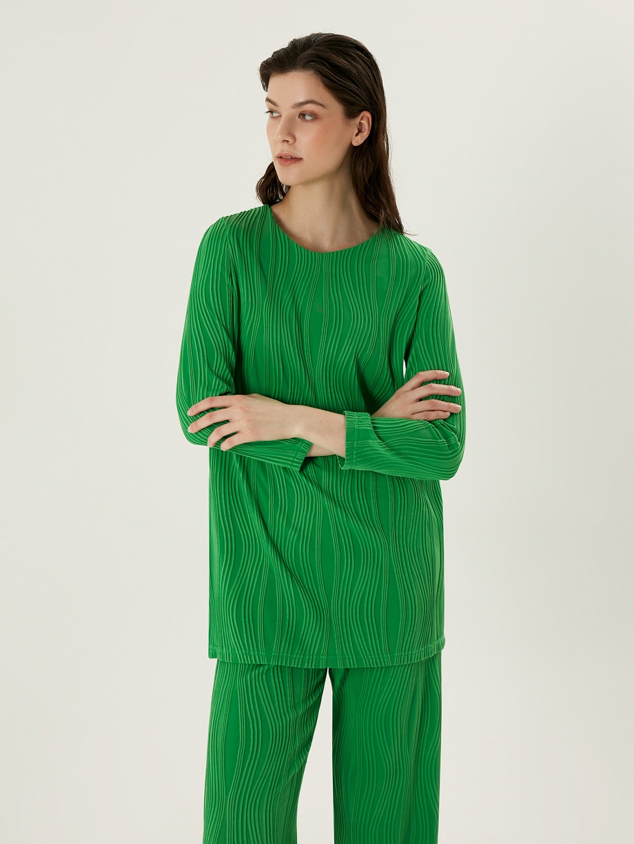 Трикотажная туника из фактурного тенселя