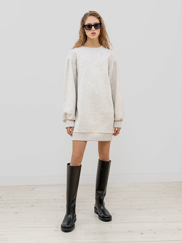 Платье трикотажное в спортивном стиле