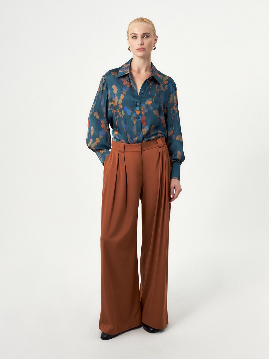 Широкие брюки из вискозы