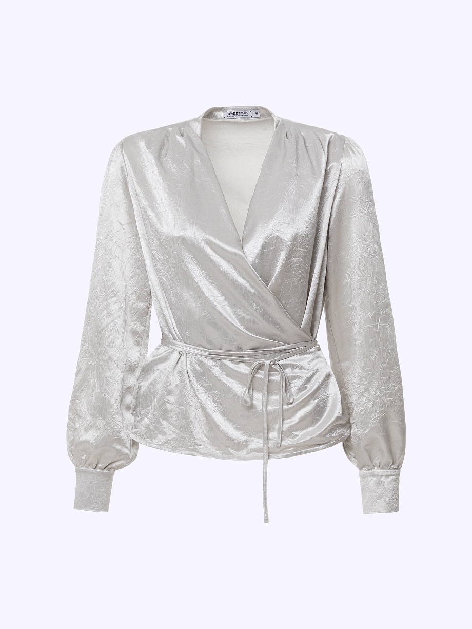 Блуза из жатого атласа