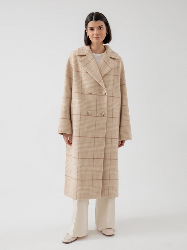 Шерстяное демисезонное пальто с мембраной