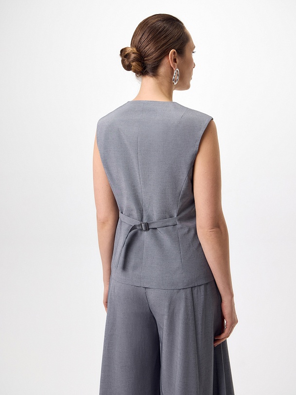 Жилет из костюмной ткани с хлопком