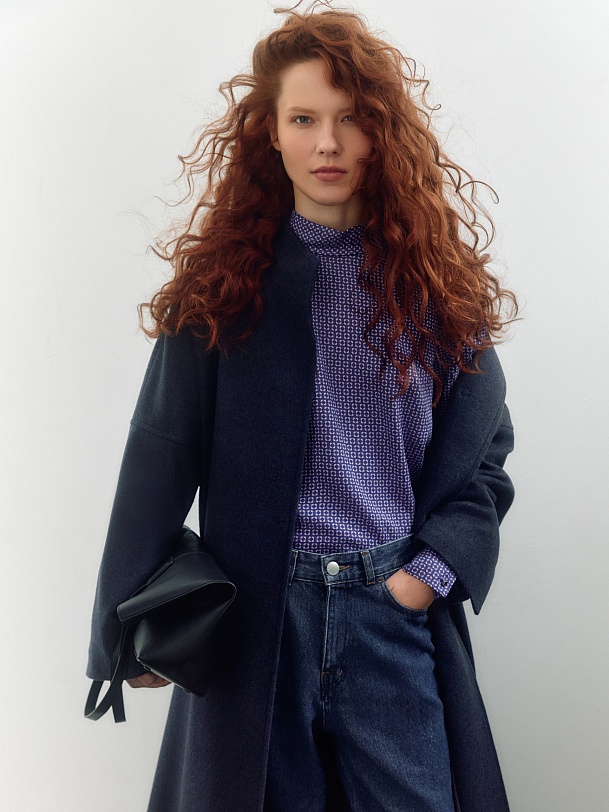 Шерстяное пальто с мембраной