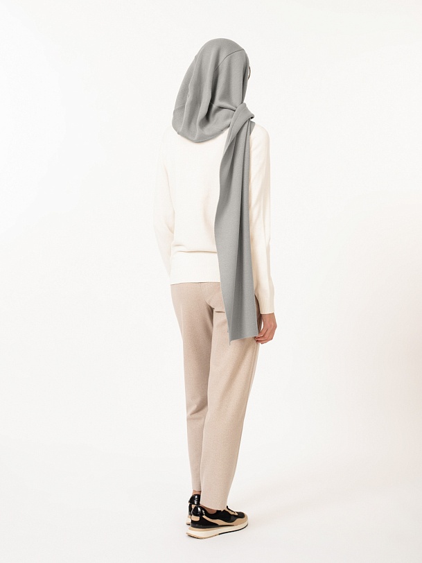 Шарф-капюшон из вязаного трикотажа