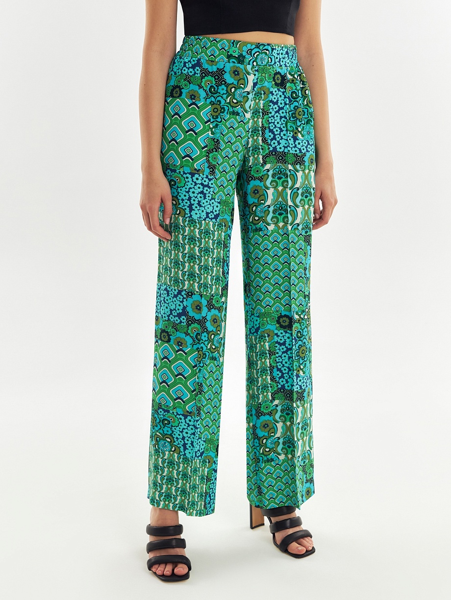 Летние брюки из вискозы на эластичном поясе