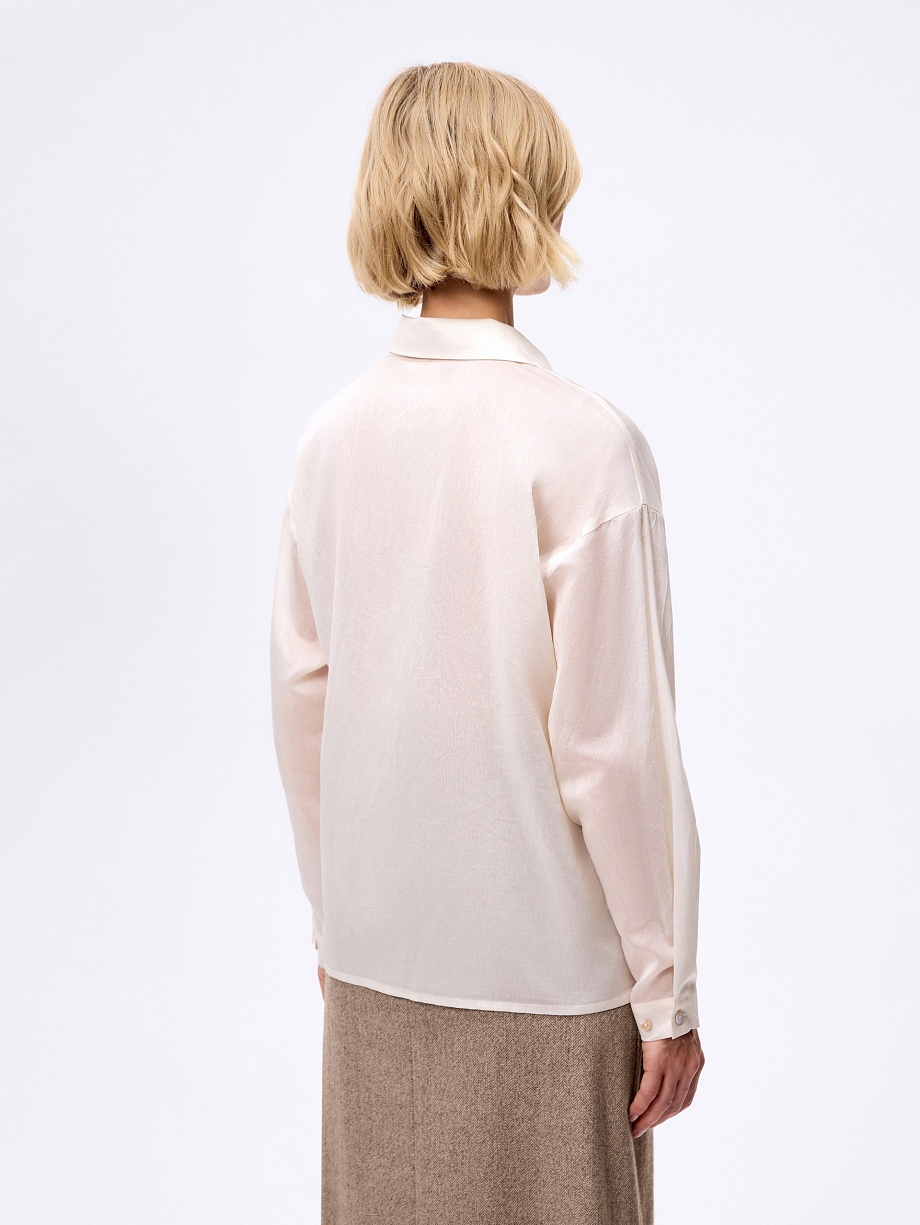 Блуза из шелка и хлопка