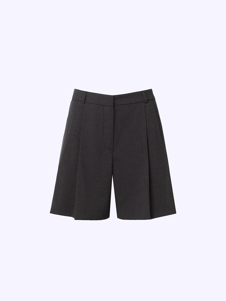 Шорты широкие из костюмной ткани