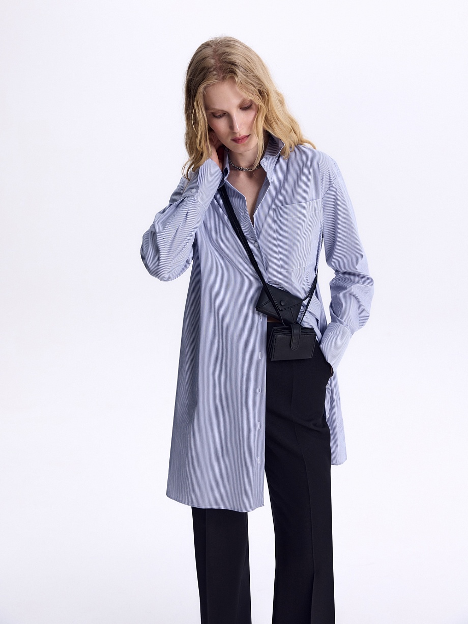 Платье-рубашка из хлопка