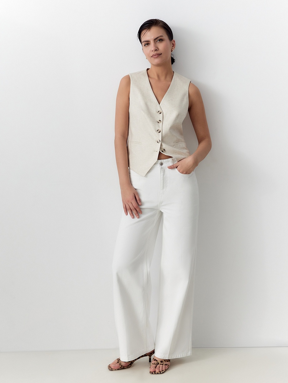 Широкие прямые джинсы из 100% хлопка 