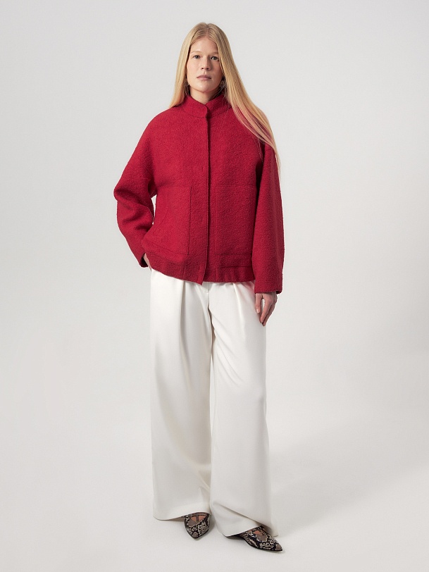 Бомбер из варёной шерсти с мембраной