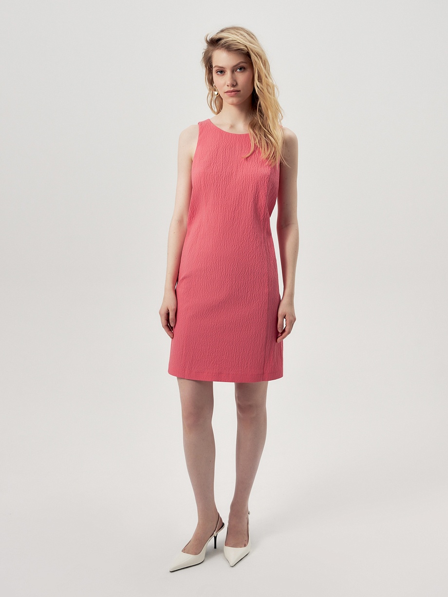 Платье миди из фактурного хлопка