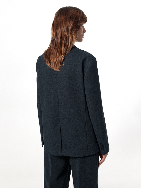 Жакет однобортный из костюмной ткани POMPA арт.2101192cl0591