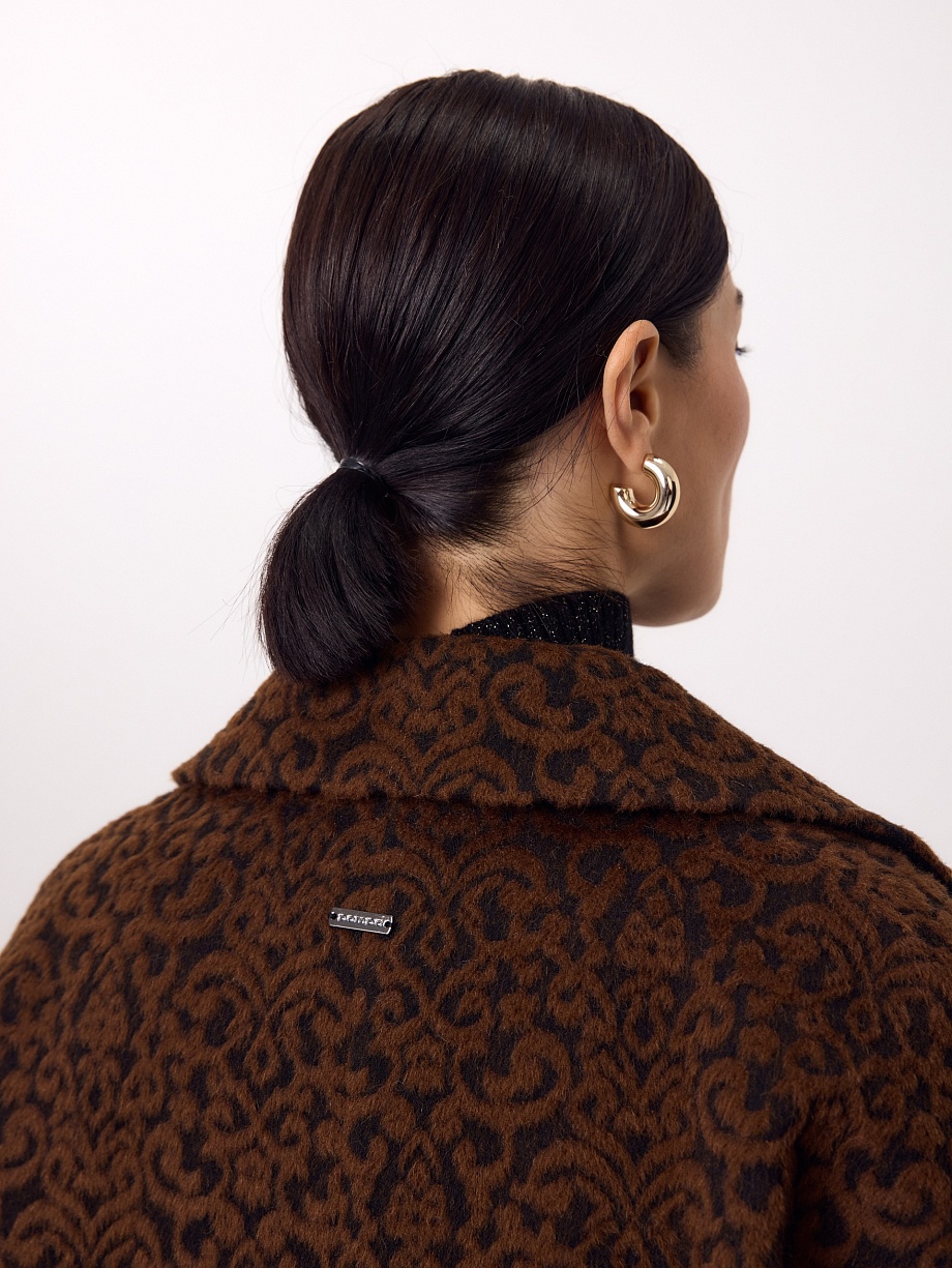 Полупальто из шерсти Альпака Бэби Сури с мембраной и утеплённой спинкой