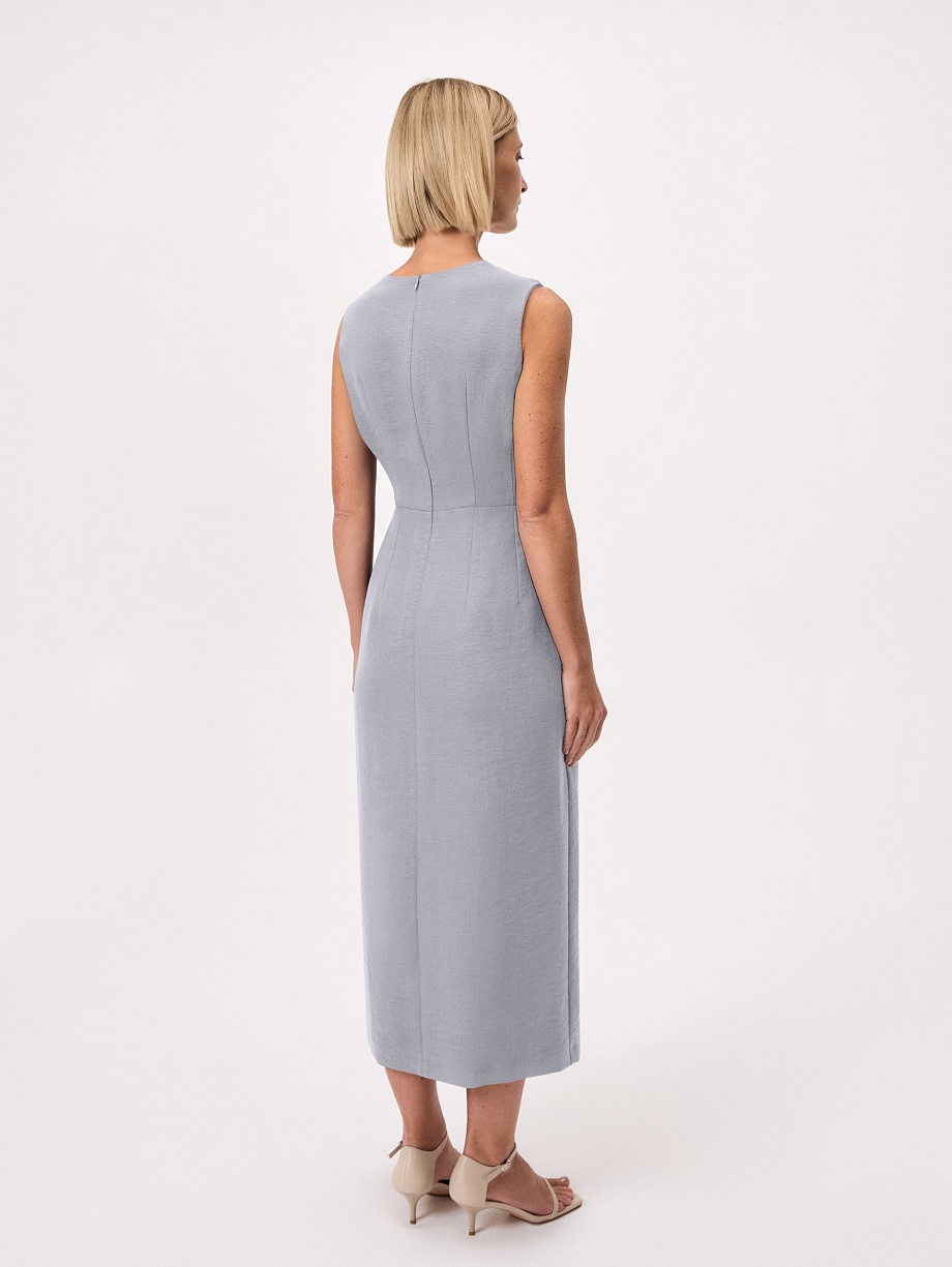 Платье миди с высоким разрезом