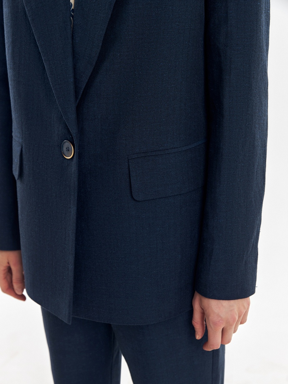 Жакет из хлопка и льна