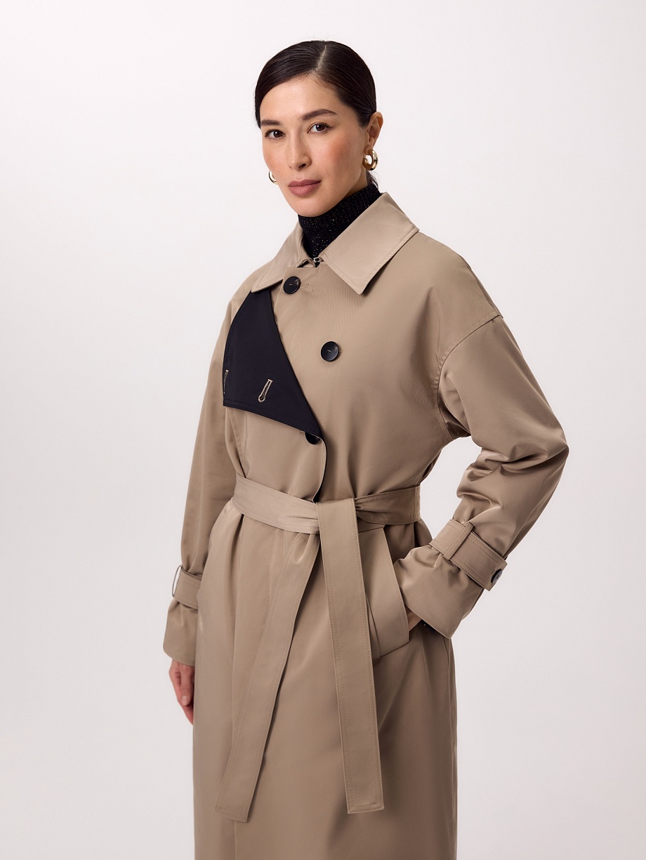 Пальто-тренч с мембраной и тонким утеплителем