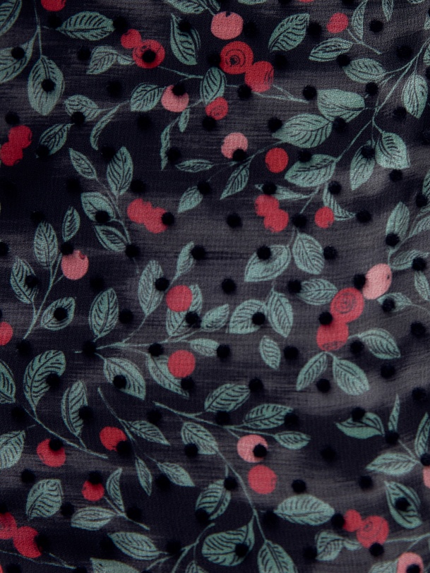 Блуза с растительным принтом