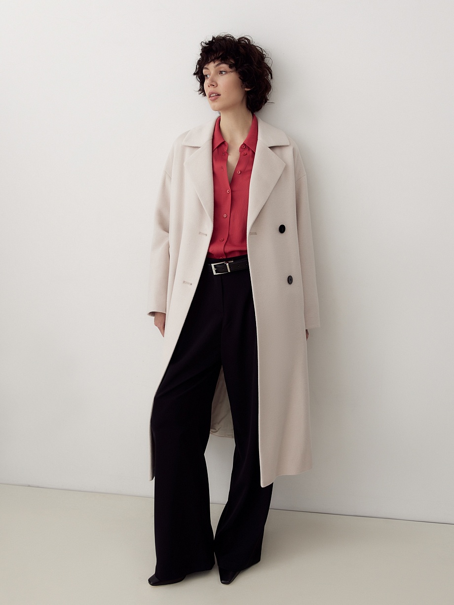 Шерстяное пальто с мембраной