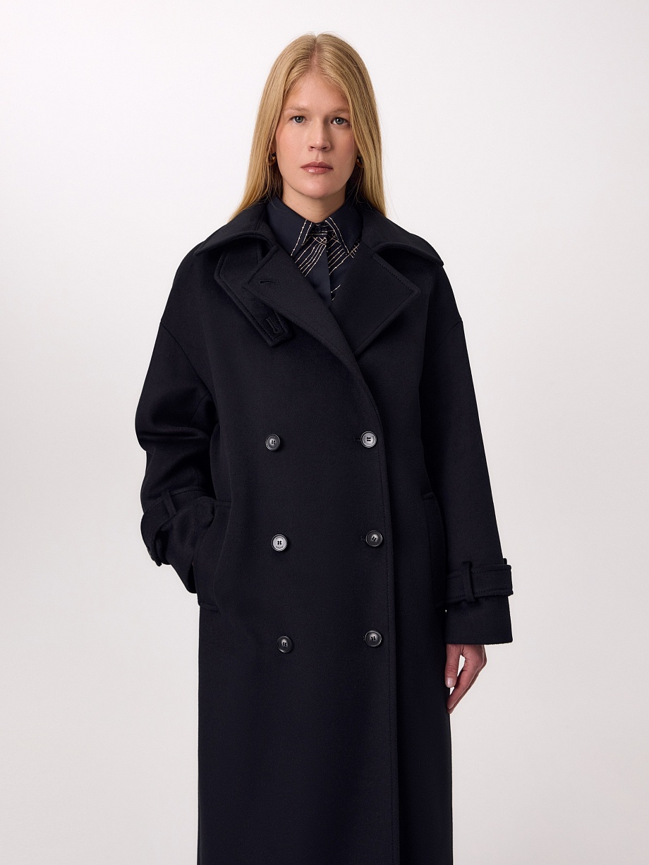 Утеплённое пальто из шерсти с подогревом