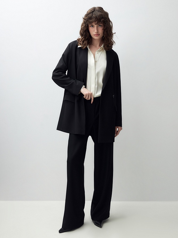 Прямые брюки из мягкой костюмной ткани