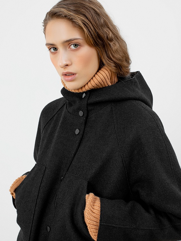 Шерстяное пальто еврозима с мембраной и утепленной спинкой