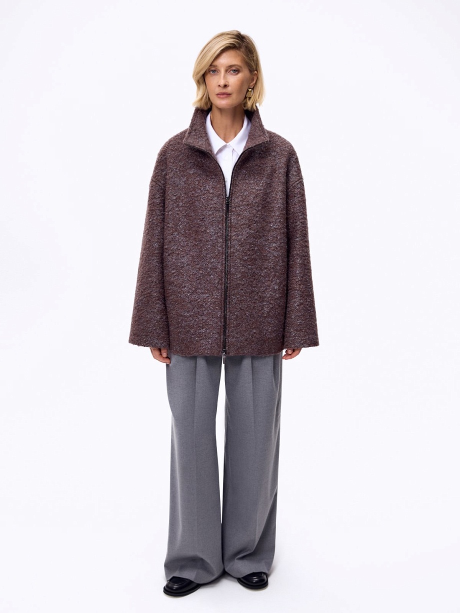 Пальто из шерсти с мембраной и утеплённой спинкой