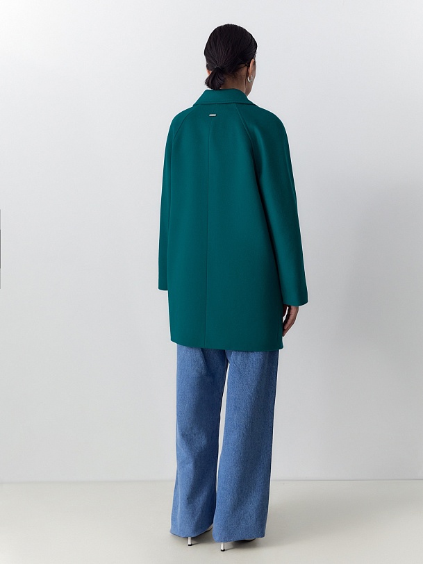 Укороченное пальто из шерсти с мембраной