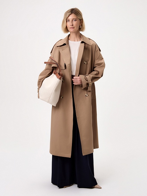 Классический женский бежевый тренч