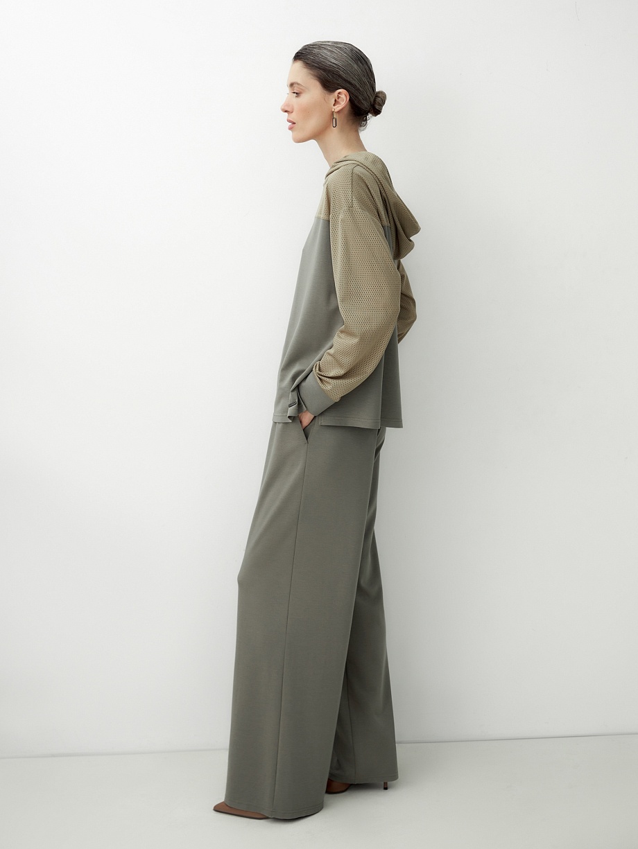 Широкие трикотажные брюки