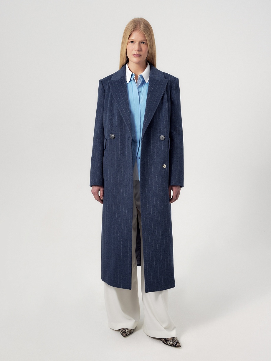 Демисезонное пальто из шерсти с мембраной