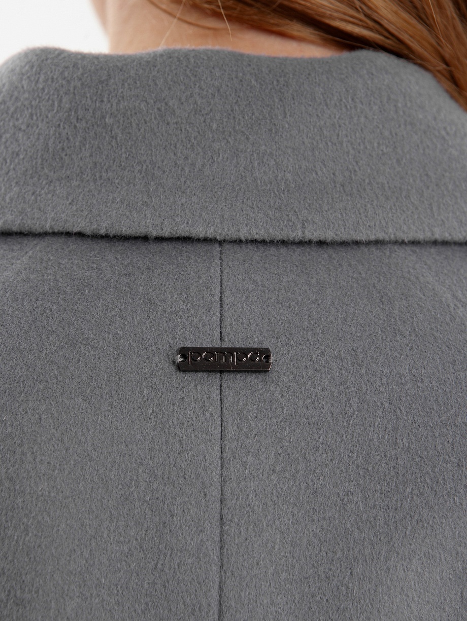 Пальто-халат из ворсовой ткани