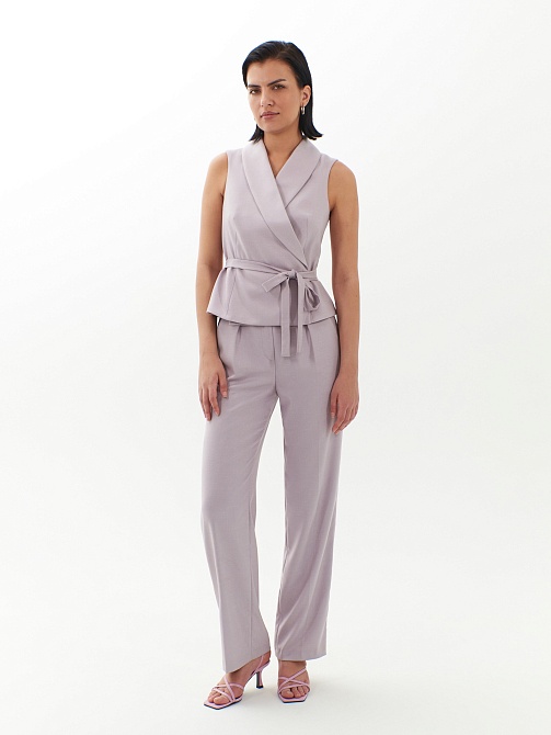 Жилет на запах с длинными завязками