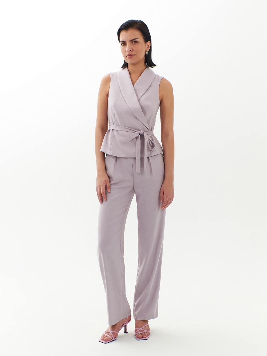 Жилет на запах с длинными завязками