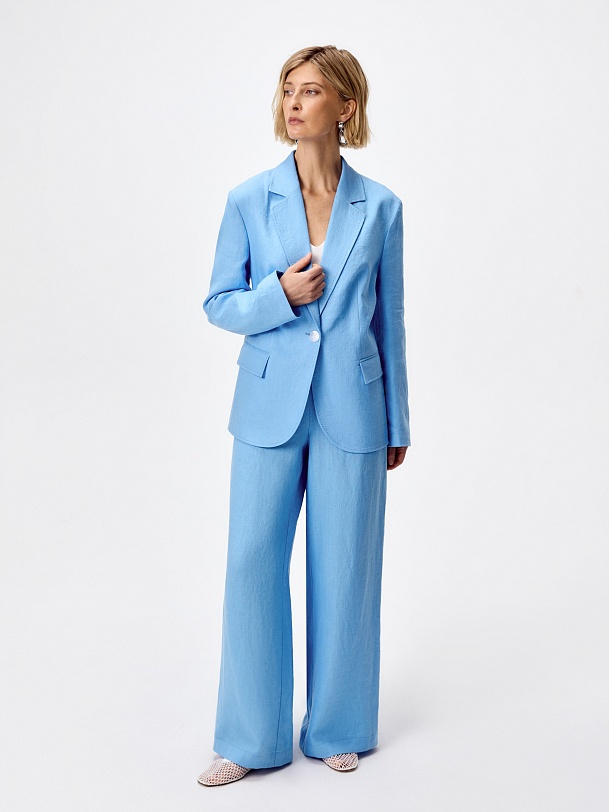 Жакет из хлопка и льна