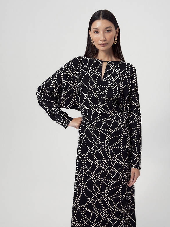 Платье макси из вискозы POMPA арт.2139621mc0398