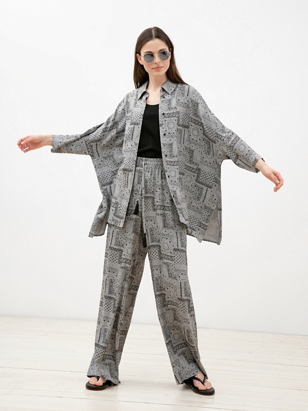 Рубашка женская свободная из 100% вискозы