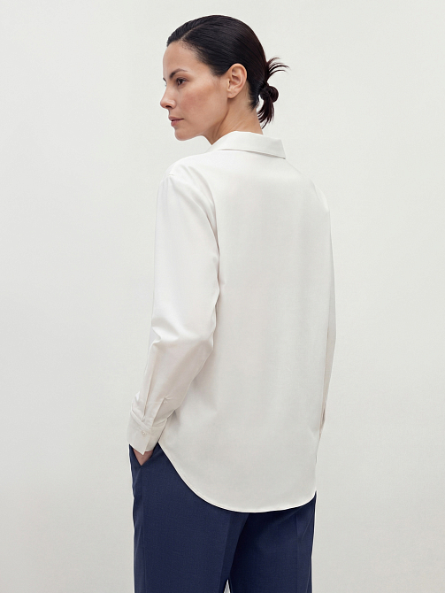 Рубашка из хлопка с частичной застёжкой