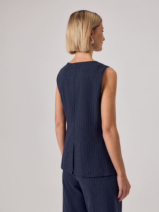 Удлиненный жилет из 100% хлопка 