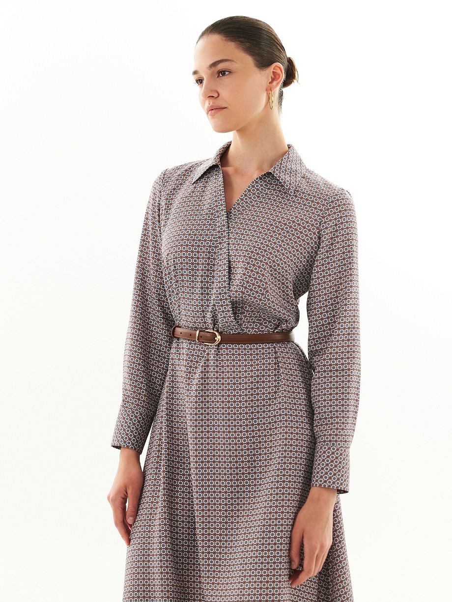 Платье полуприлегающего силуэта из 100% тенселя