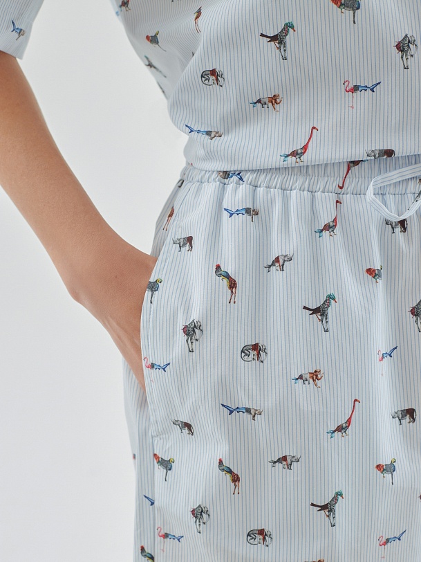 Свободные широкие шорты из 100% хлопка