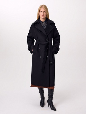 Утеплённое пальто из шерсти с подогревом POMPA арт.1016470i70099